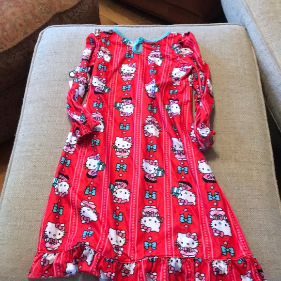 Hello Kitty Pajamas Hello Kitty Xmas Night Gown Girth 4t Nwt Ruffle
